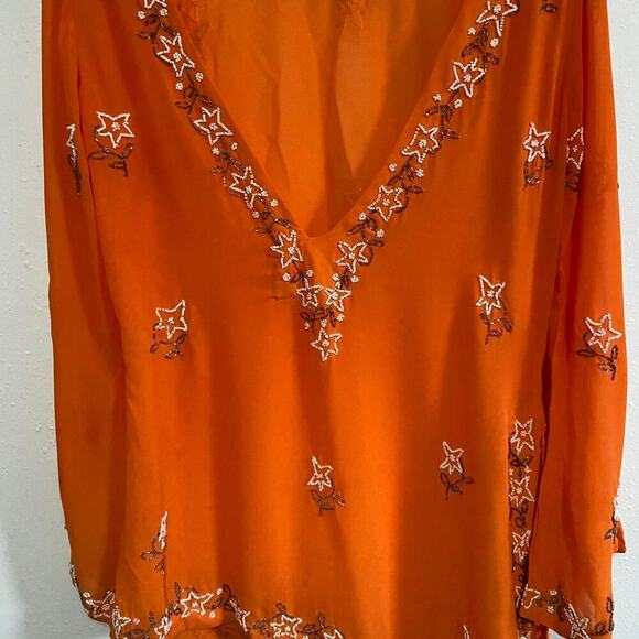 Vintage boho orange and white - Picture 4 of 6